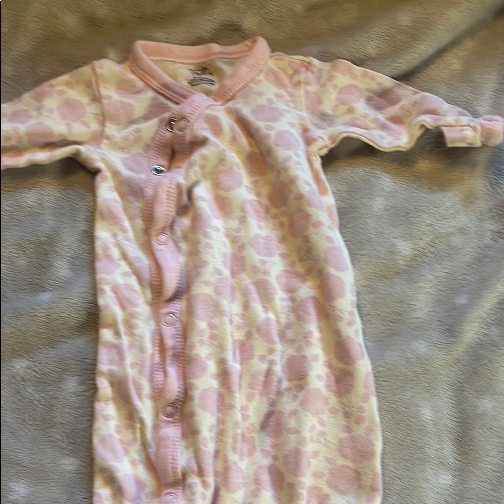 Pink and Cream Baby Sleep Gown